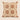 Front view of a cream rectangular cushion with rust-brown Setswana-inspired concentric circle and dotted motif pattern on a warm neutral background.