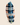 Side profile of a plump 50cm x 50cm Venda-inspired cushion with blue, black, white and red patterned edges.