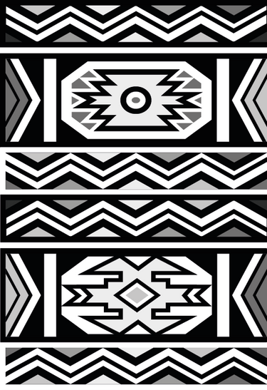 African Print Ndebele Inspired Ubuntu Wallpaper Grey