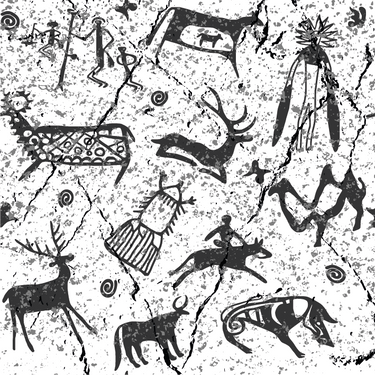 African Print  Ubuntu Wallpaper Khoisan Inspired Black