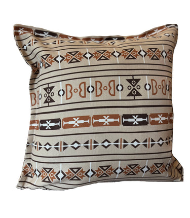 African Print Sepedi Inspired Brown Cushions 60cm x 60cm