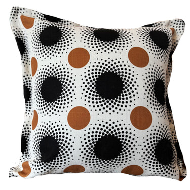 African Print Setswana Inspired Cushions Black and Brown 60cm x 60cm