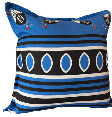 Swazi Shield Cushions Blue 60cm x 60cm