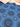 Blue fabric with black circular patterns