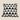 Front product view of a NIZARRA Xhosa-inspired cushion with black, white, grey and cobalt-blue geometric triangle pattern.