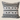 Grey, black and white Swazi-inspired cushion with horizontal stripes, leaf motifs and small red accents on a plain neutral background.