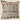 Front view of a square Sepedi-inspired cushion with cream, rust, dark brown and white geometric stripe patterns.
